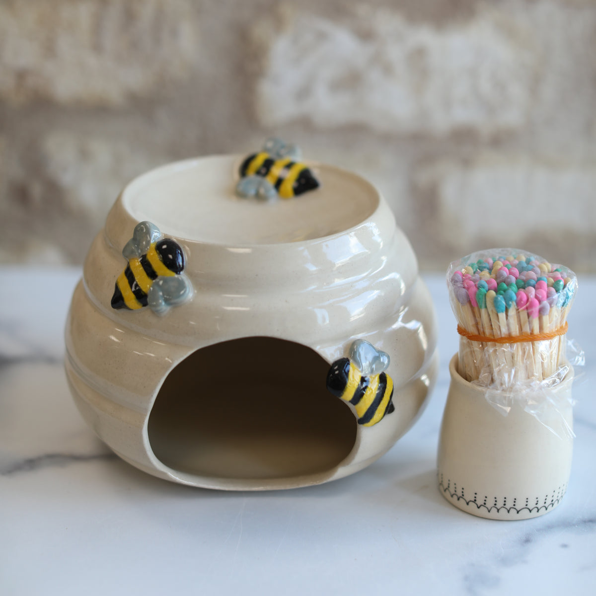 Mystery Wax Burner & Match Pot set