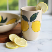 Hand-Painted Lemon Beaker