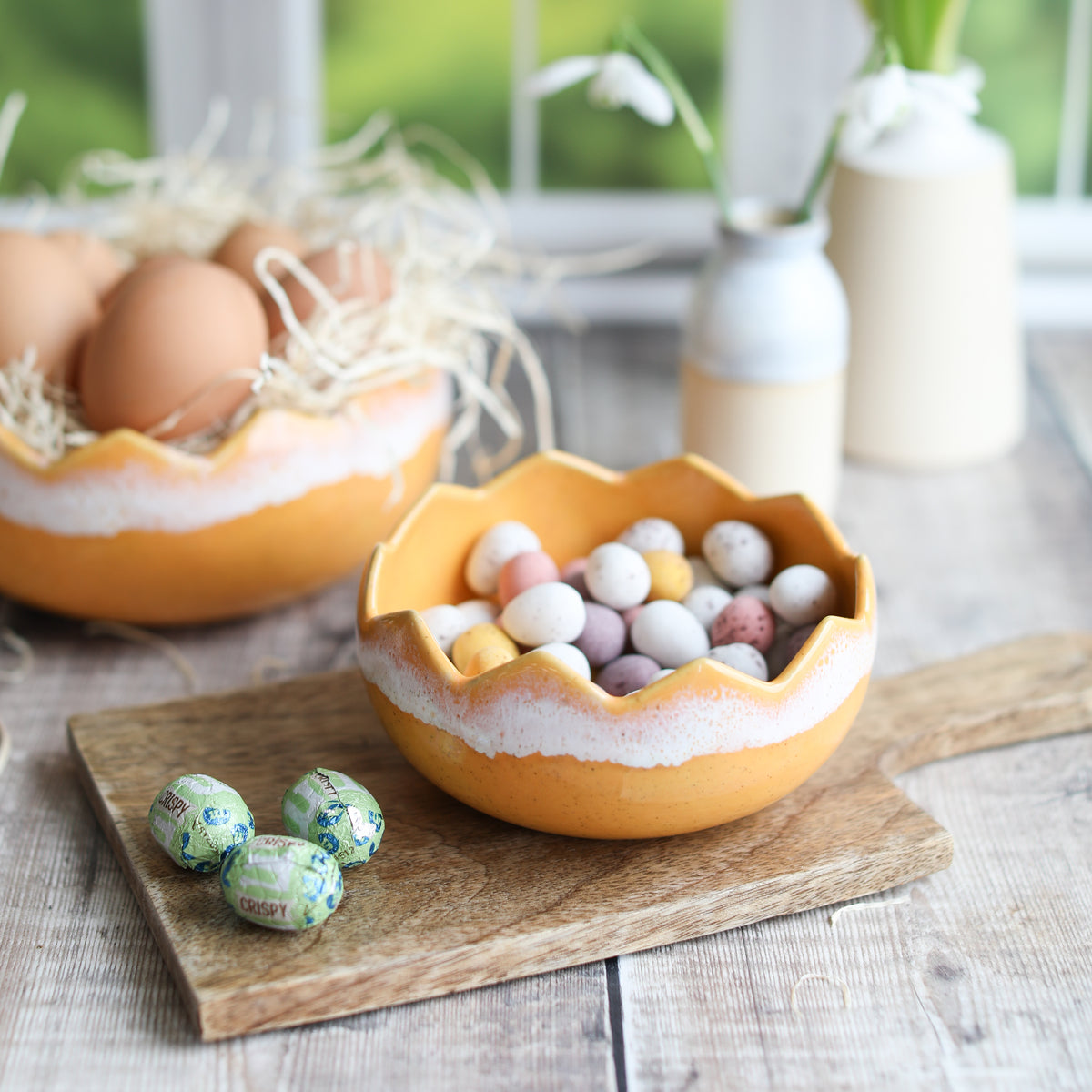 Speckled Yellow & Drip Egg Bowl