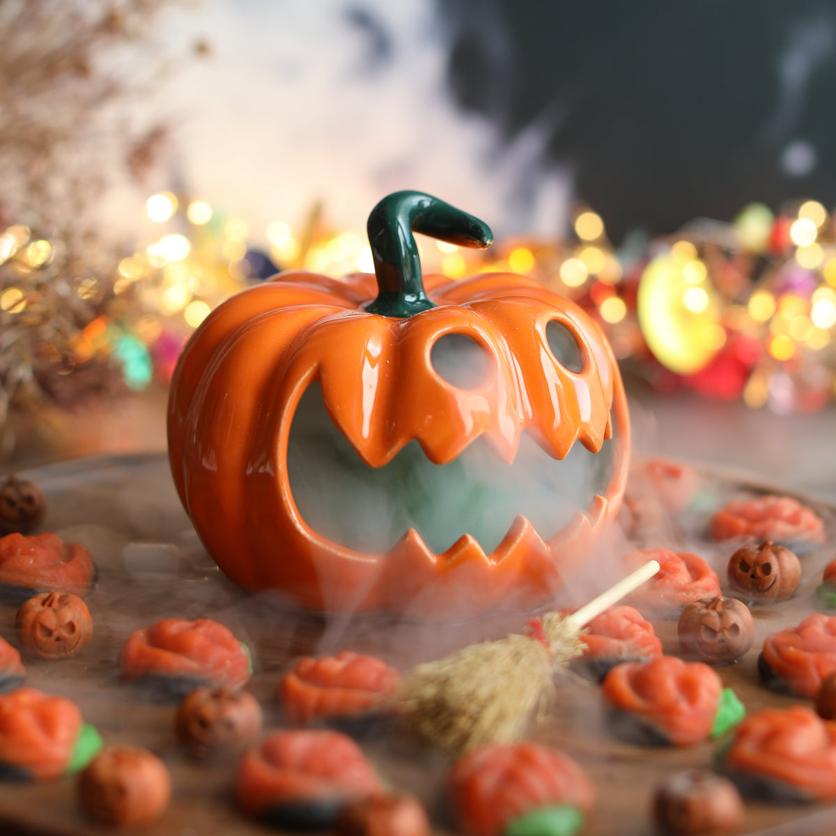 Ceramic Autumn Pumpkin Lantern - Penelope
