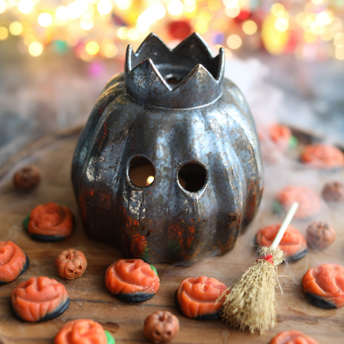 Ceramic Autumn Pumpkin Lantern - Magda