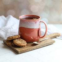 Coral Pink Handmade Mug